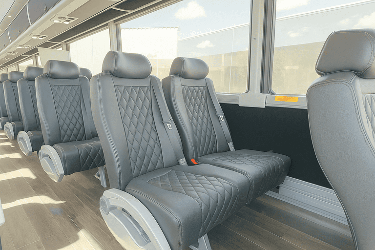 interior of Charter Bus Rental Garfield charter bus